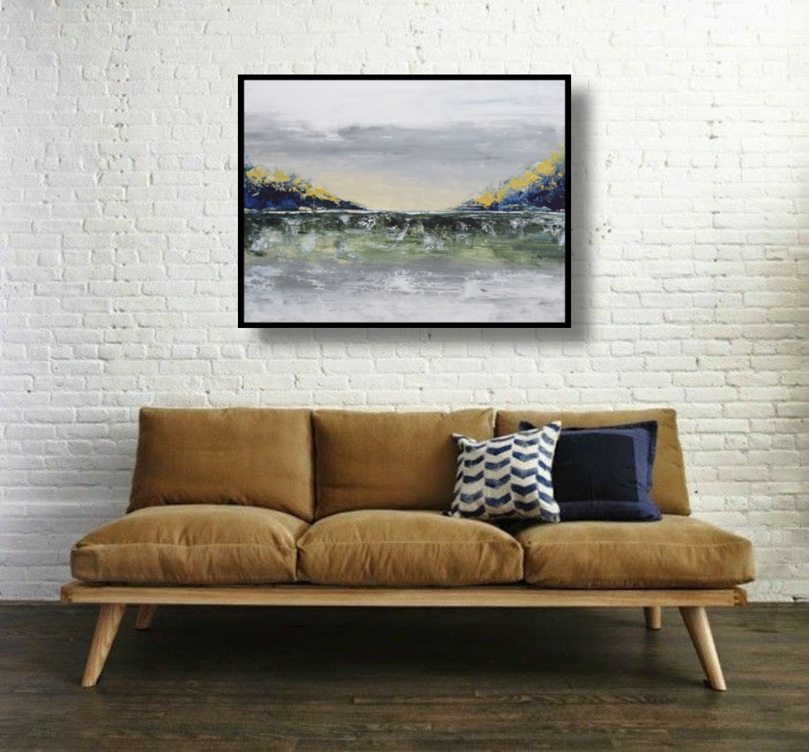 Living on the Edge  Handmade Acrylic on Canvas Wall Painting - Deczo