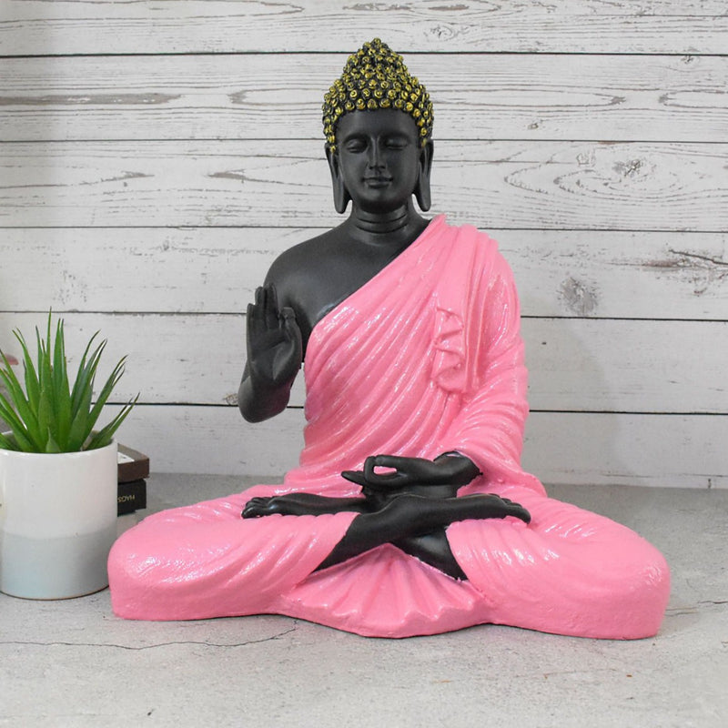 Silky Pink  Blessing Buddha Statue - Deczo