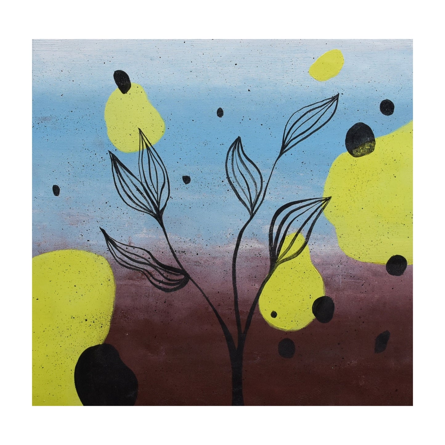 Spirit of Nature, Acrylic on Canvas, Handmade Wall Painting: 23x23 inches - Deczo