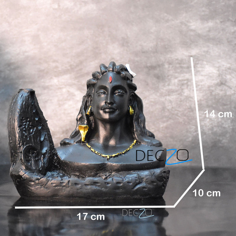 Adiyogi  Dyana Mudra  Incense Holder (17cm X 14 cm X 10 cm) - Deczo