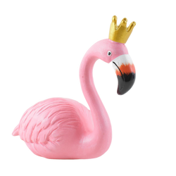 Queen Flamingo Resin Showpiece for Garden, Table, Gift - Deczo
