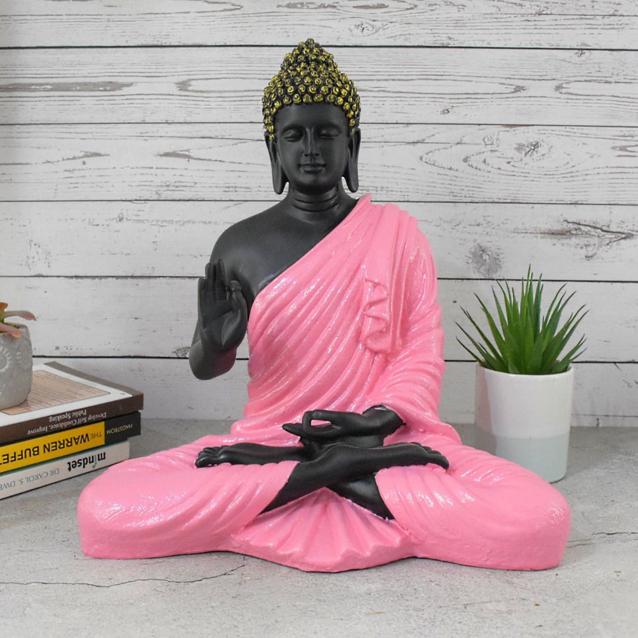 Silky Pink  Blessing Buddha Statue - Deczo