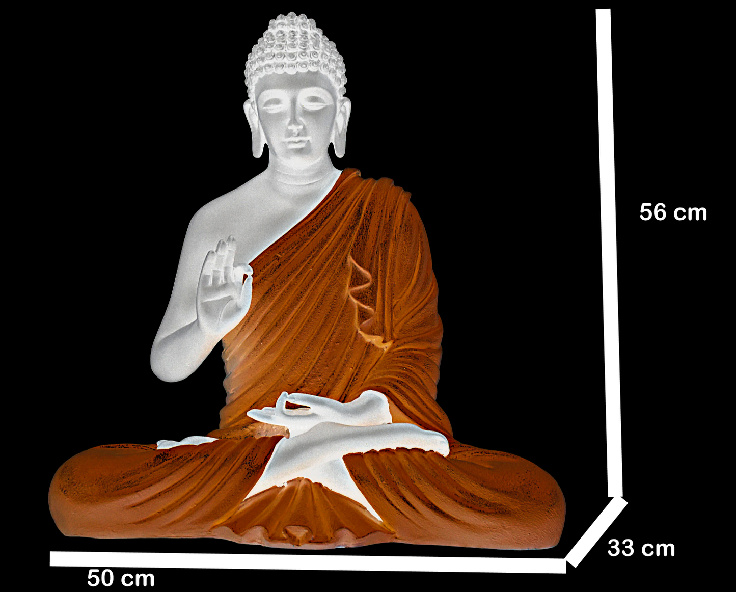 2 Feet XL Size Meditating  Buddha : Blue - Deczo