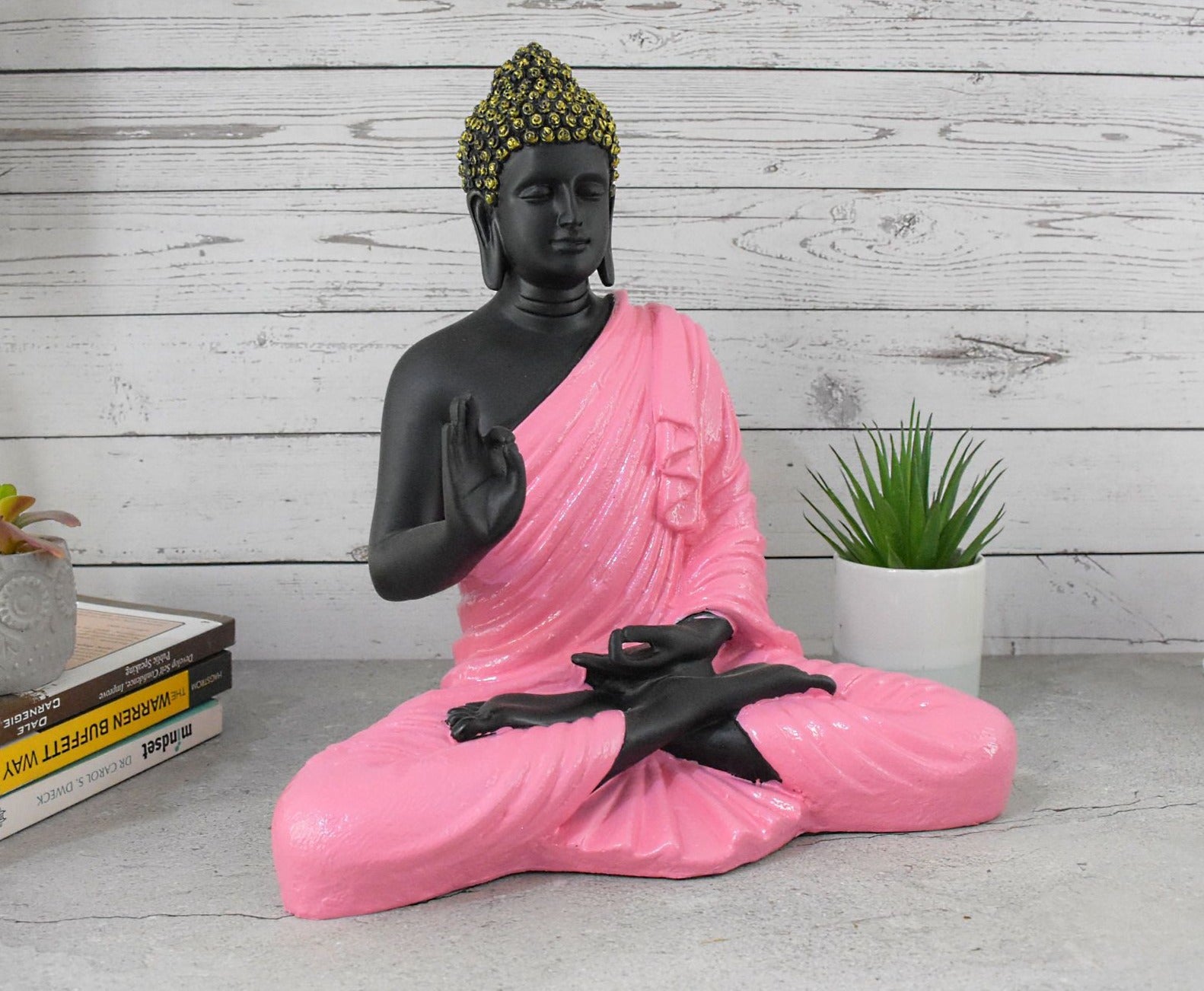 Silky Pink  Blessing Buddha Statue - Deczo