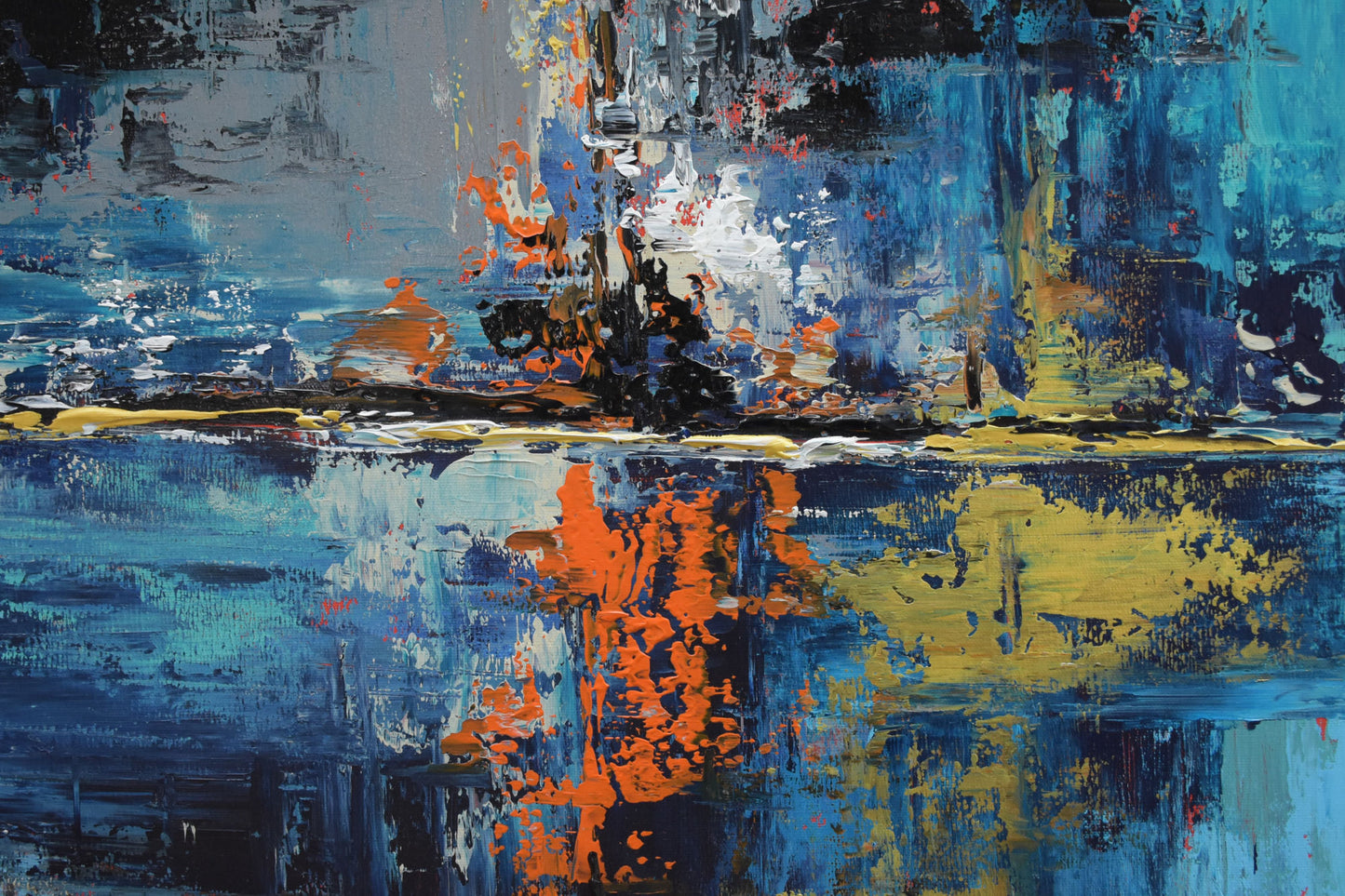 Divine Energy Handmade Acrylic on Canvas Abstract Wall Painting - Deczo