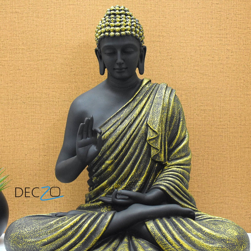 2 Feet XL Size Meditating Lord Buddha : Golden - Deczo