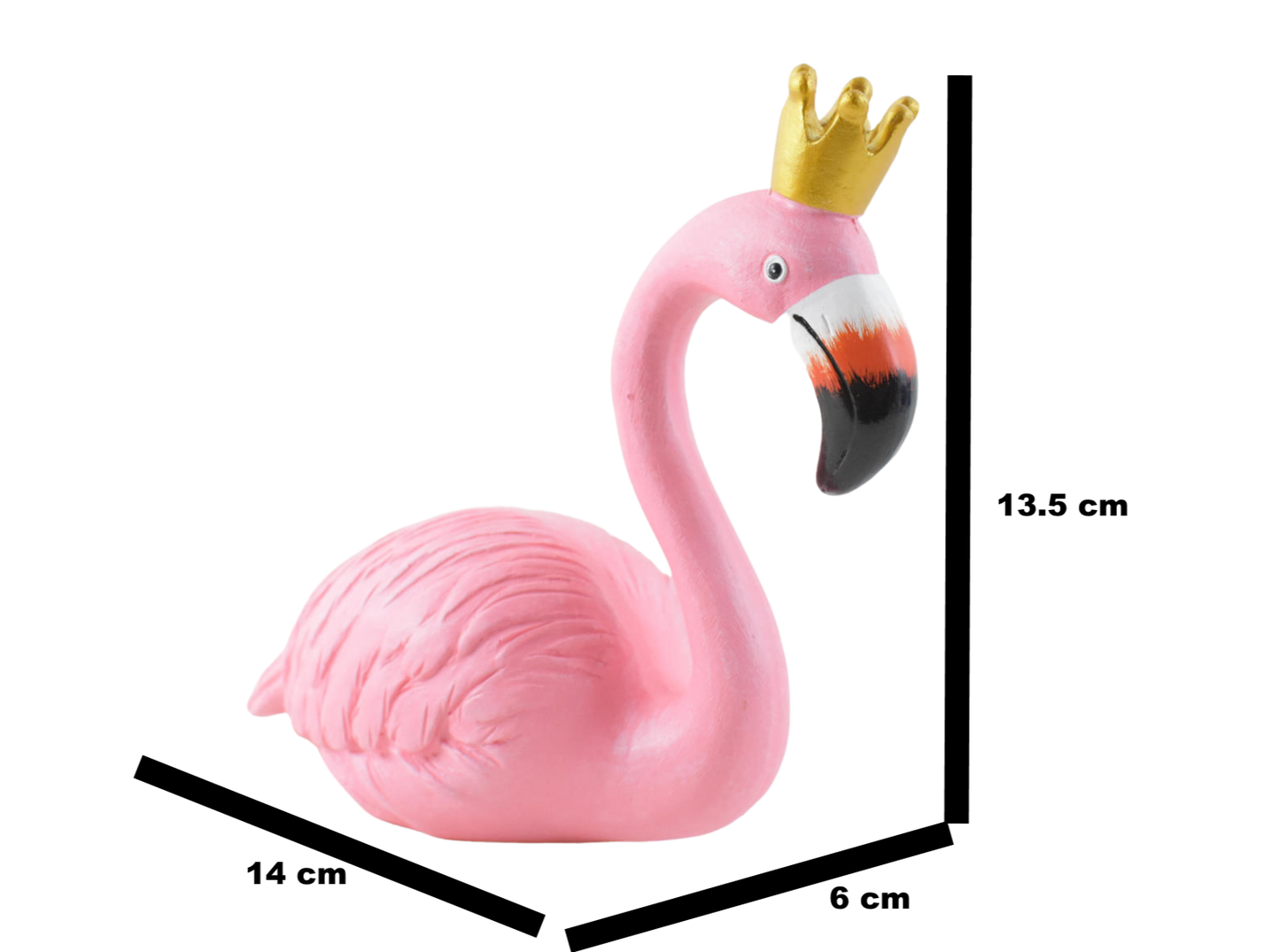 Queen Flamingo Resin Showpiece for Garden, Table, Gift - Deczo