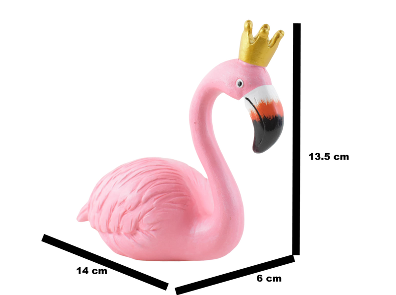 Queen Flamingo Resin Showpiece for Garden, Table, Gift - Deczo