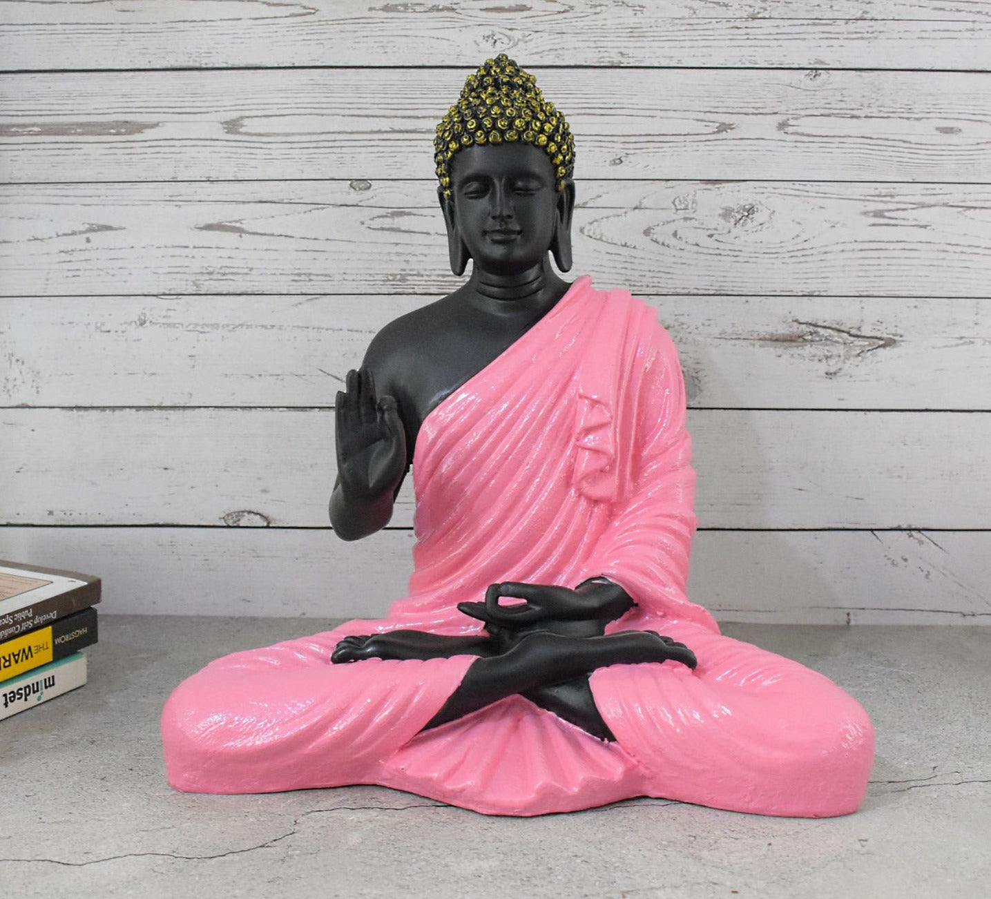 Silky Pink  Blessing Buddha Statue - Deczo