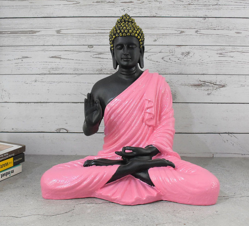 Silky Pink  Blessing Buddha Statue - Deczo