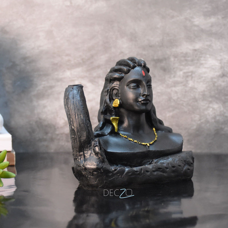 Adiyogi  Dyana Mudra  Incense Holder (17cm X 14 cm X 10 cm) - Deczo