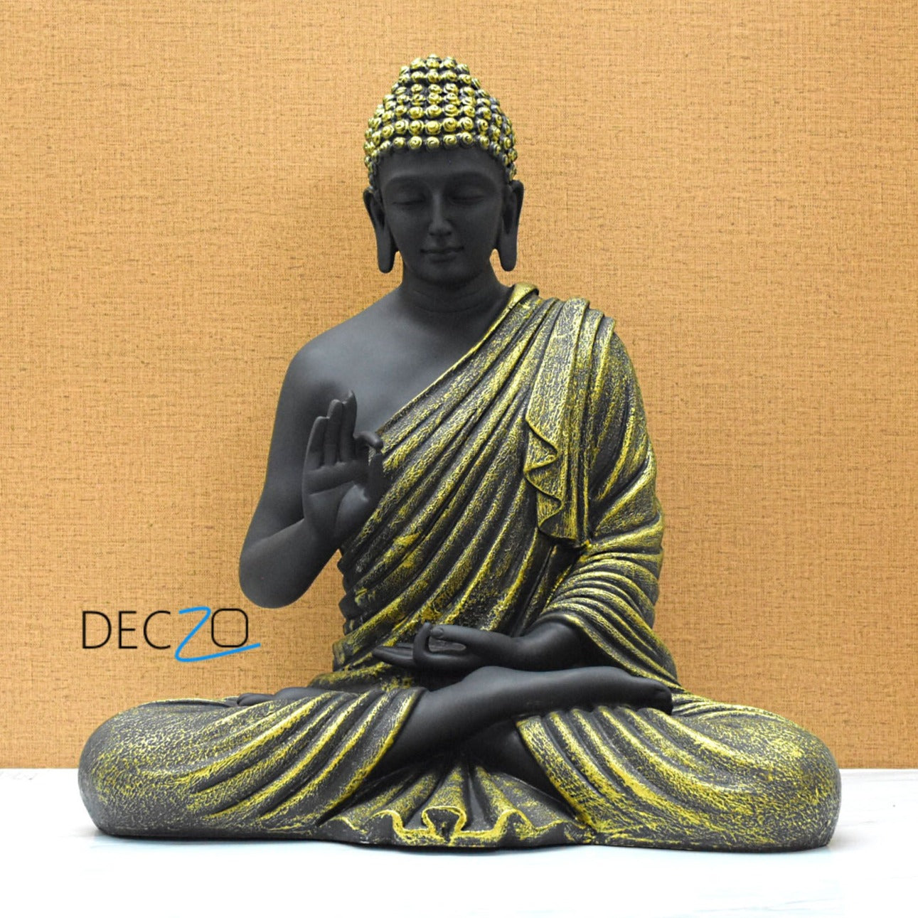2 Feet XL Size Meditating Lord Buddha : Golden - Deczo