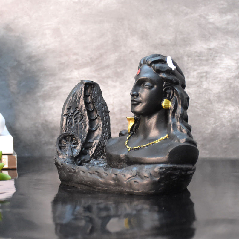 Adiyogi  Dyana Mudra  Incense Holder (17cm X 14 cm X 10 cm) - Deczo