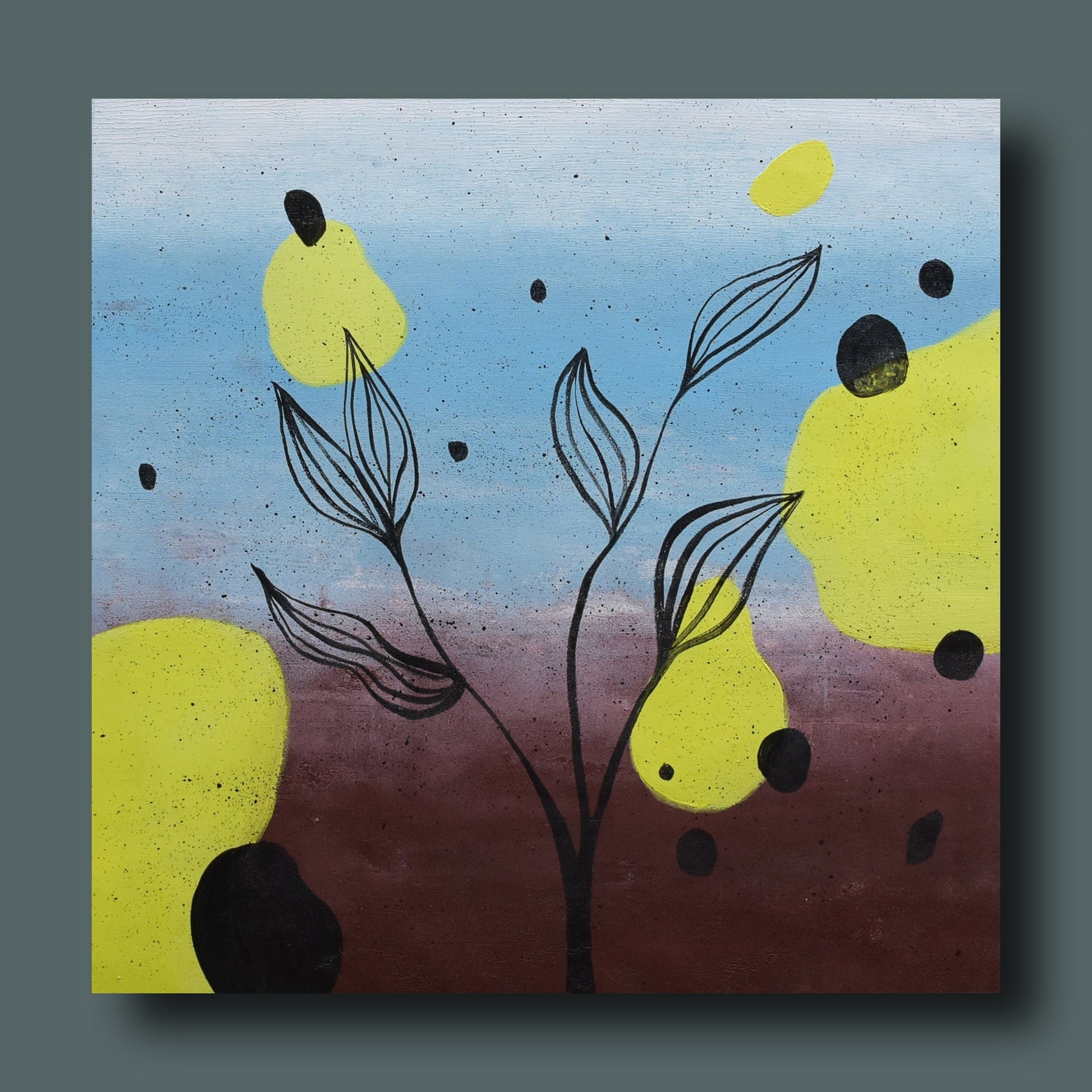 Spirit of Nature, Acrylic on Canvas, Handmade Wall Painting: 23x23 inches - Deczo