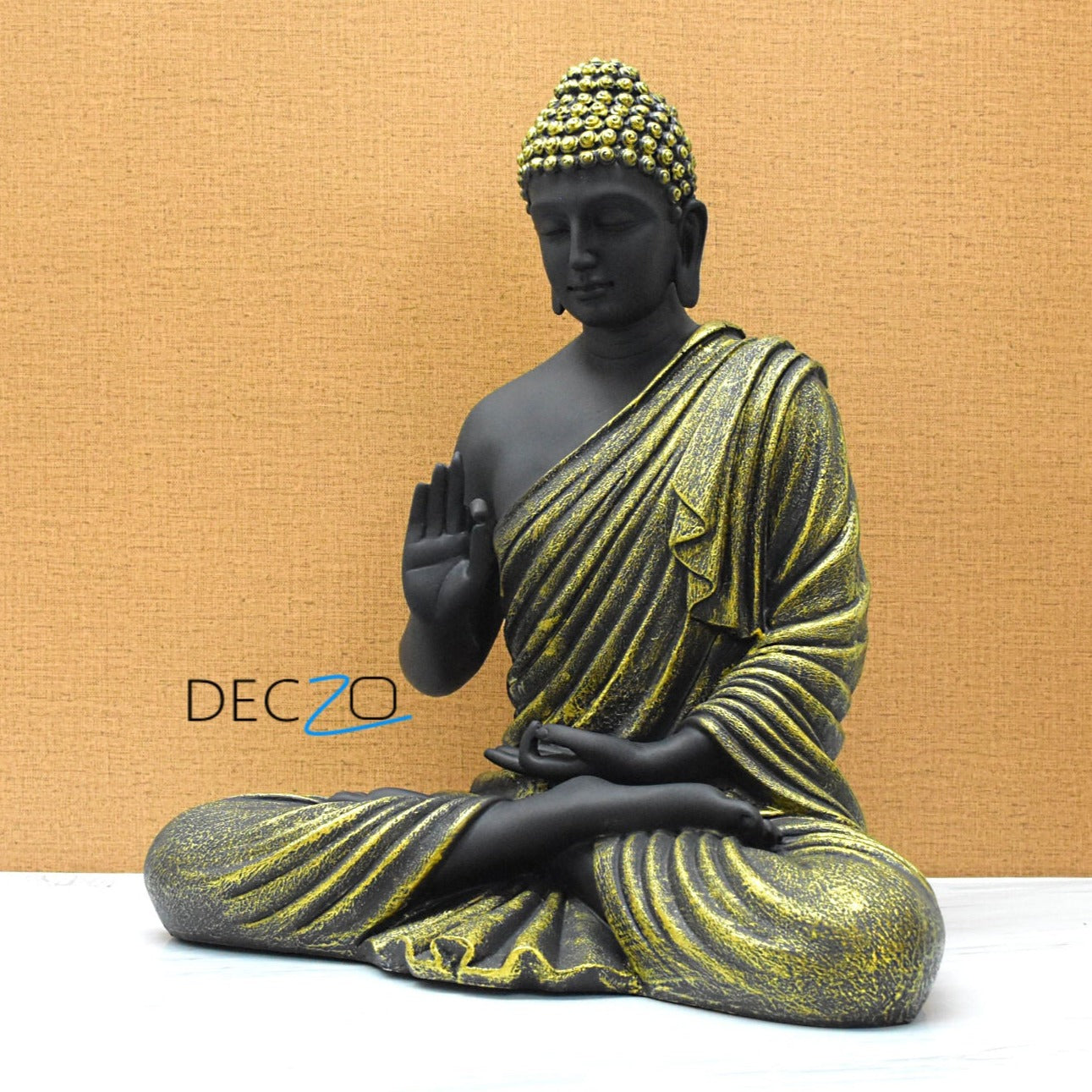 2 Feet XL Size Meditating Lord Buddha : Golden - Deczo