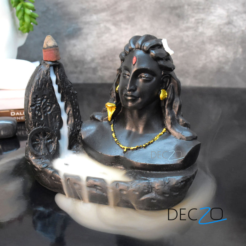 Adiyogi  Dyana Mudra  Incense Holder (17cm X 14 cm X 10 cm) - Deczo