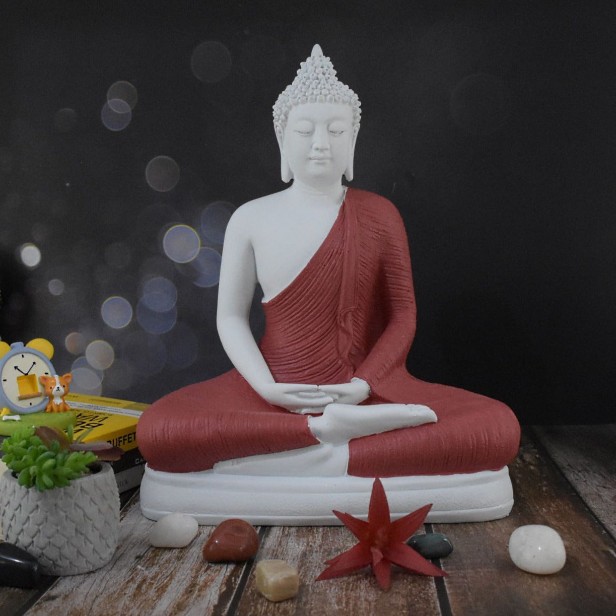 Divine Buddha in Dhyana Mudra : Red - Deczo
