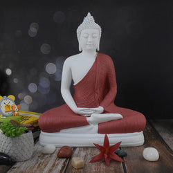Divine Buddha in Dhyana Mudra : Red - Deczo