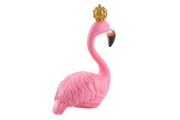 King Flamingo Resin Showpiece for Garden, Table Decor, Gift - Deczo