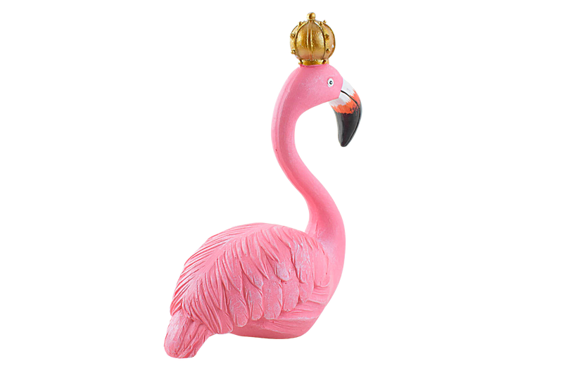 King Flamingo Resin Showpiece for Garden, Table Decor, Gift - Deczo