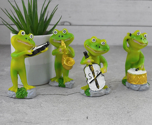 Frogs Playing with Musical Instruments : Set of 4 - Deczo