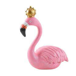 King Flamingo Resin Showpiece for Garden, Table Decor, Gift - Deczo