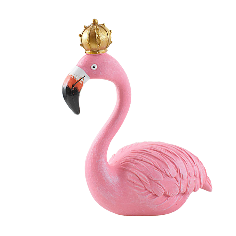 King Flamingo Resin Showpiece for Garden, Table Decor, Gift - Deczo