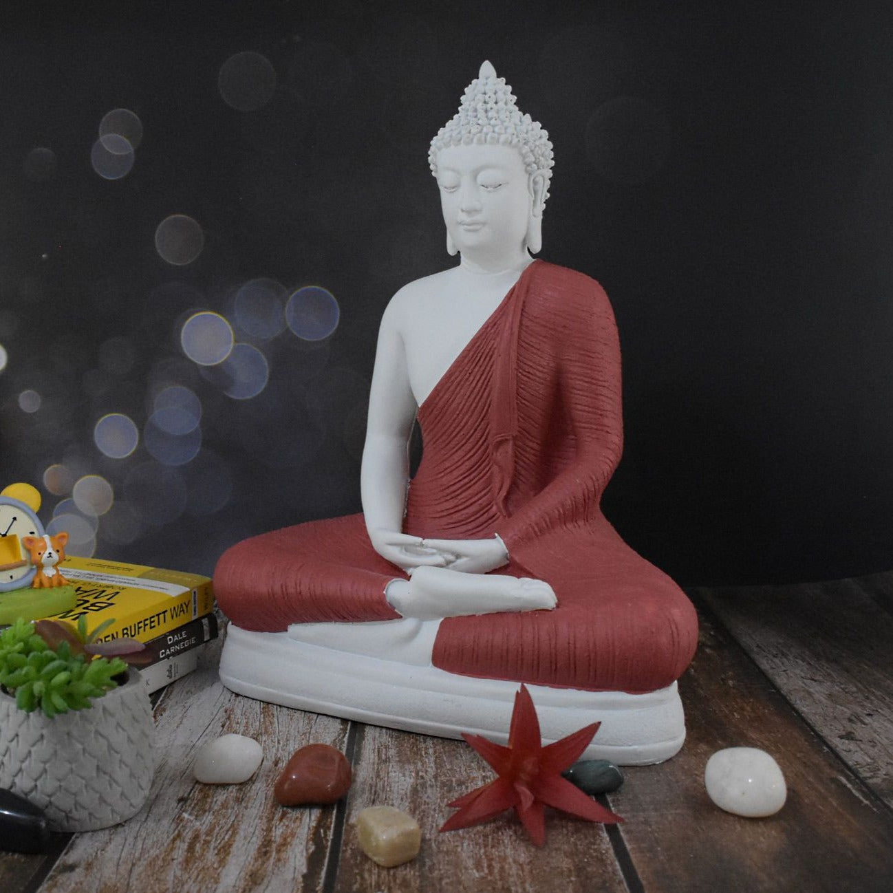 Divine Buddha in Dhyana Mudra : Red - Deczo