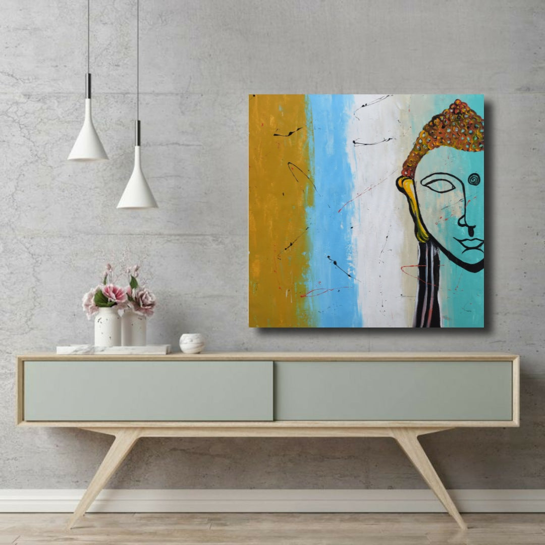 The Awakening, Acrylic on Canvas, Handmade Wall Painting 23x23 inches - Deczo