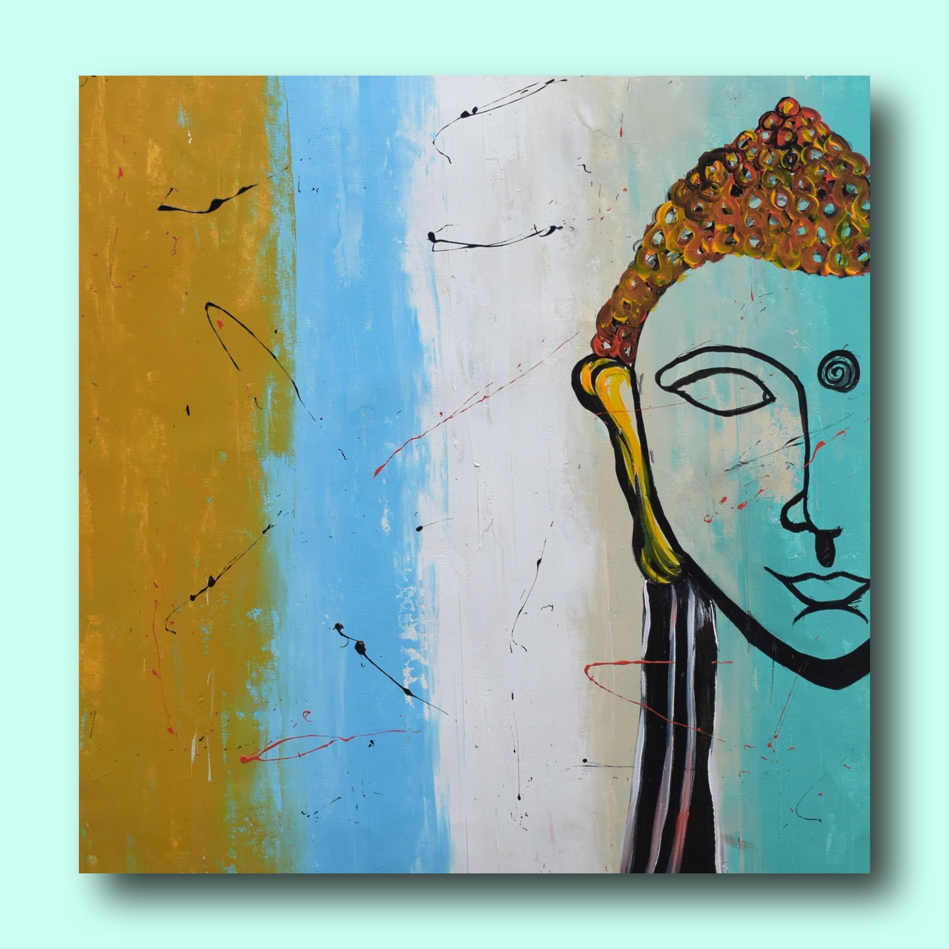 The Awakening, Acrylic on Canvas, Handmade Wall Painting 23x23 inches - Deczo