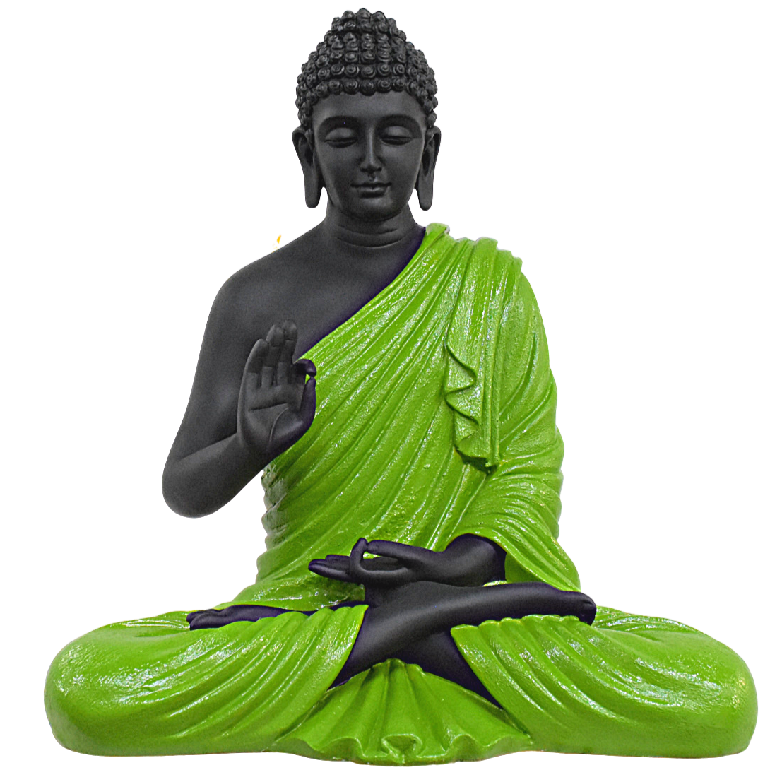 2 Feet XL Size Meditating  Buddha : Green - Deczo