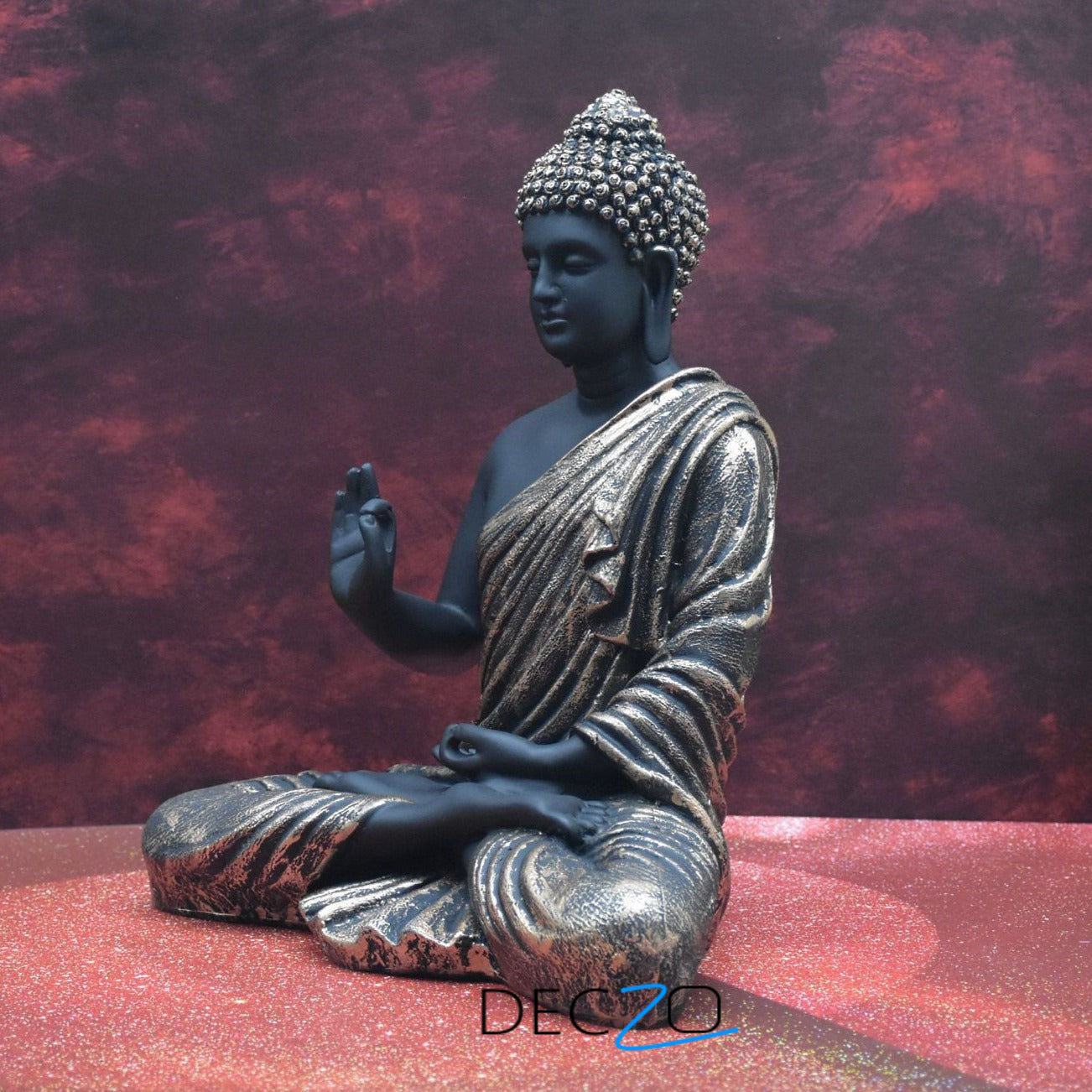 Antique Golden Big Size Meditating Buddha Idol - Deczo