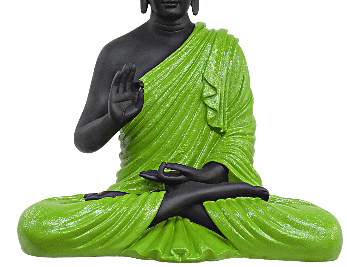 2 Feet XL Size Meditating  Buddha : Green - Deczo