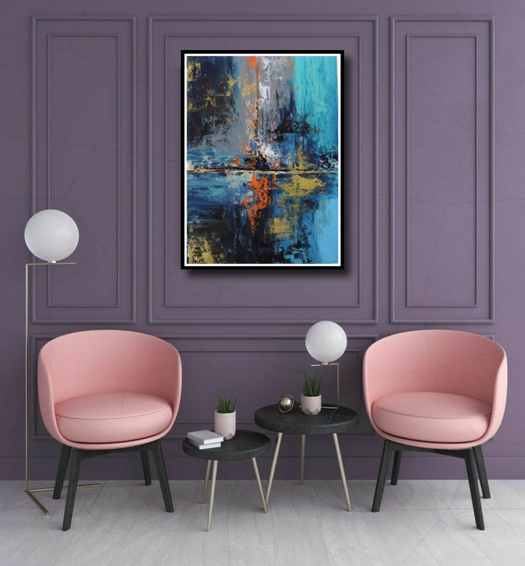 Divine Energy Handmade Acrylic on Canvas Abstract Wall Painting - Deczo