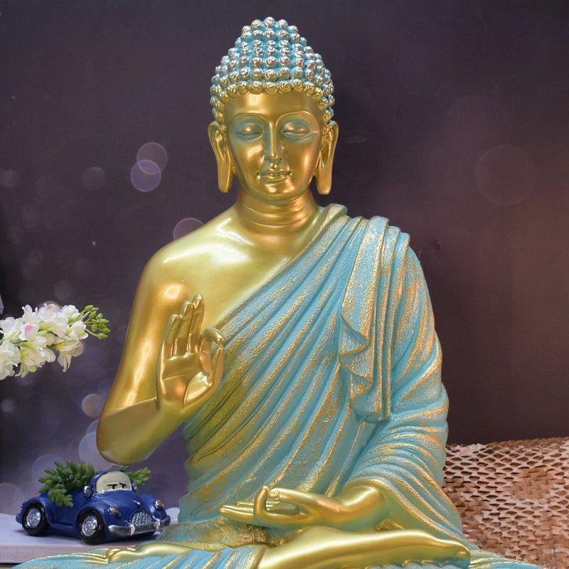 2 Feet XL Size Meditating Lord Buddha :Golden - Deczo