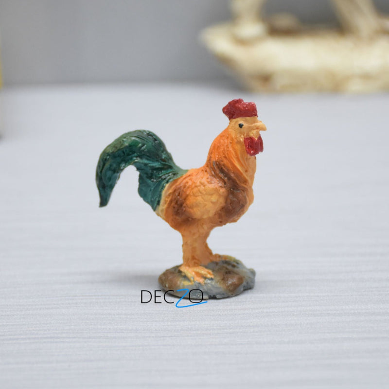 Mini Rooster Chicken Resin Miniatures : Set of 5 - Deczo
