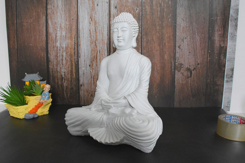 White Buddha in Dhyana Mudra - Deczo