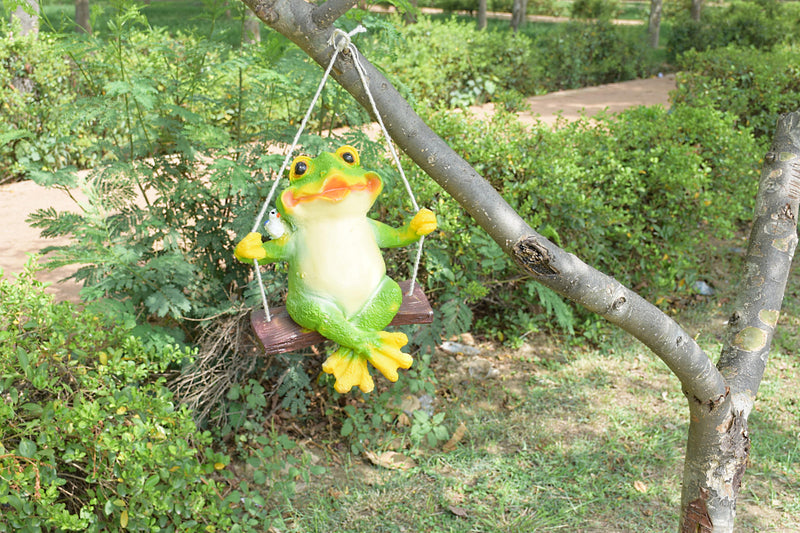 Frog on Swing Garden Decor - Deczo