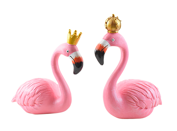Combo Of King and Queen Flamingo Resin Showpieces - Deczo
