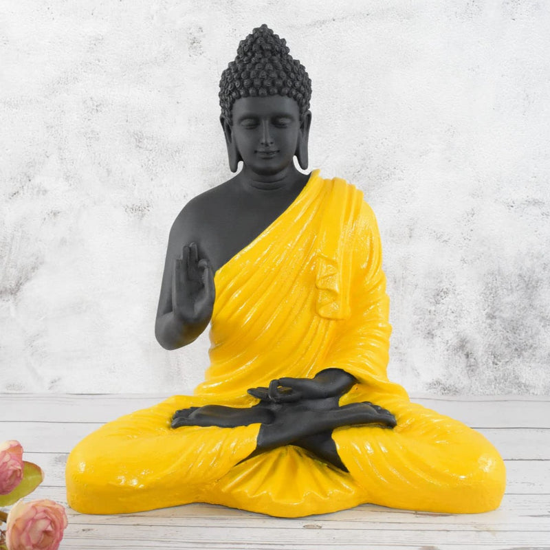 Big Size Meditating Buddha Idol : Yellow - deczo