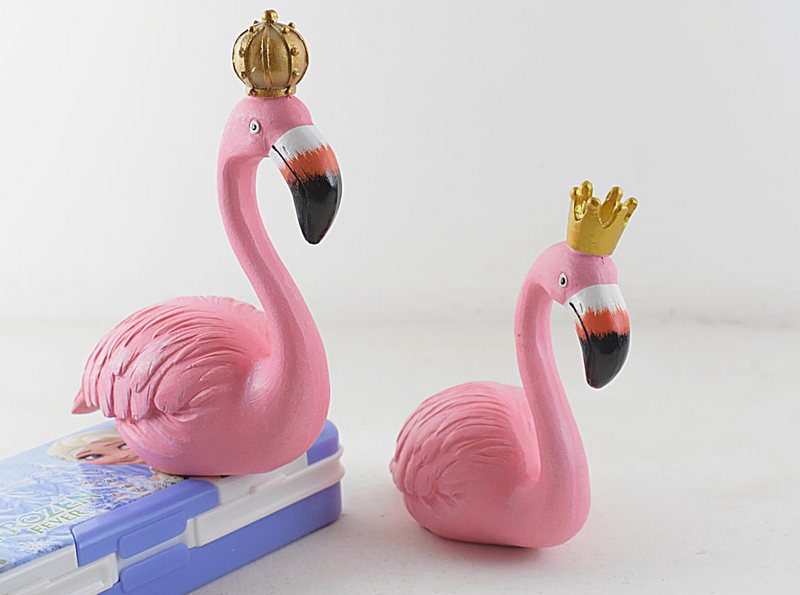 Combo Of King and Queen Flamingo Resin Showpieces - Deczo