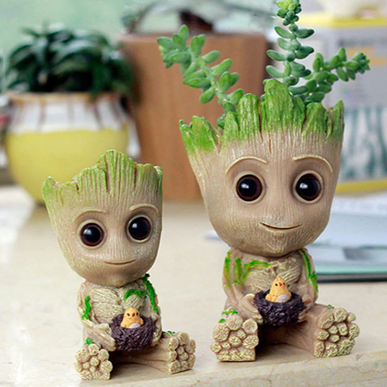 Big Groot and Baby Groot with Nest Resin Pot Combo – Deczo