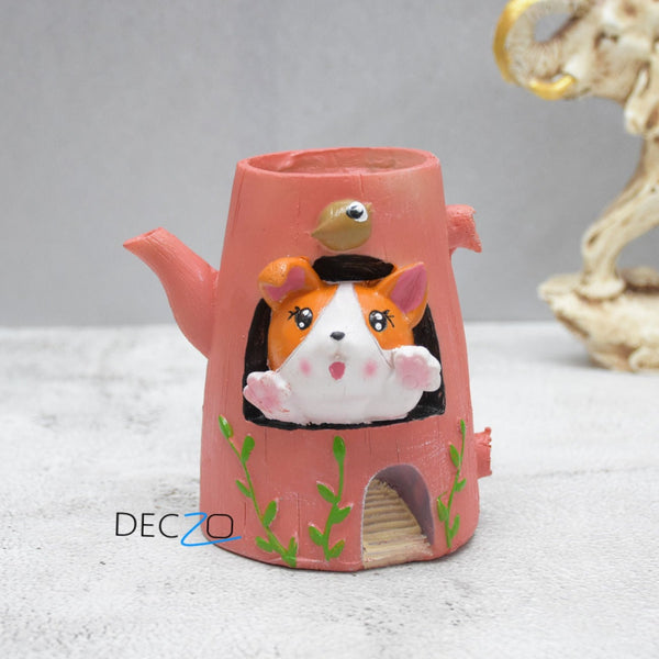 Cute Puppy In the Kettle Resin Succulent Pot - Deczo