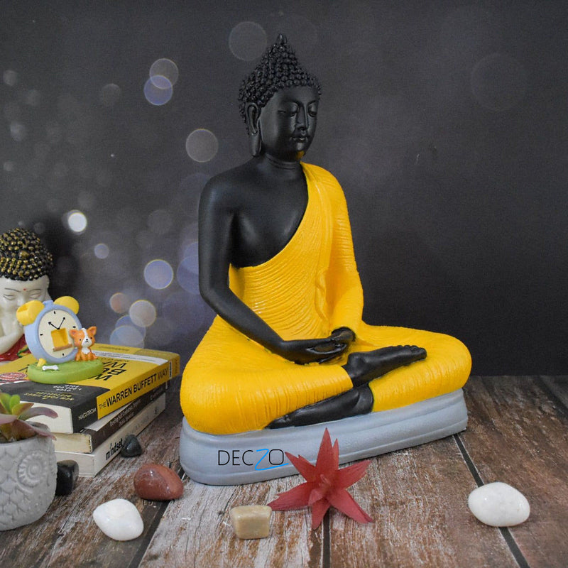 Divine Buddha in Dhyana Mudra : Yellow - Deczo