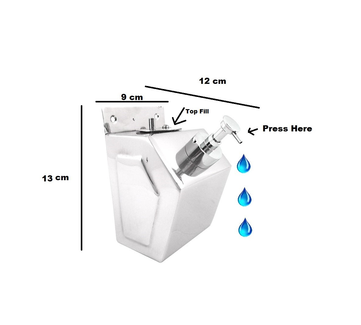 Heavy Duty Stainless Steel 500 ML Soap Dispenser - Deczo