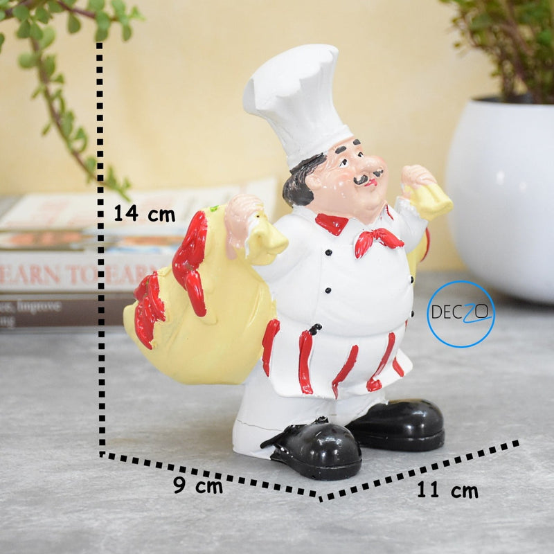 Combo of Laughing Chef and Chef Holding Cart Pepper Shaker Holders