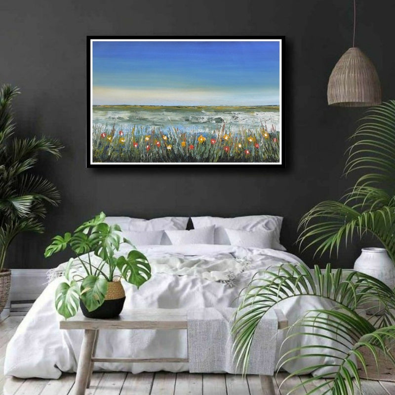 Nature's Bliss Handmade Acrylic on Canvas Abstract Wall Painting - Deczo