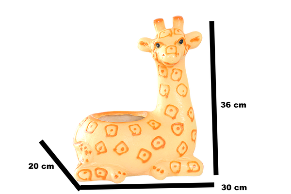 Sitting Giraffe Resin Succulent Pot  for Garden,Decor, Kids Room,Gift - Deczo