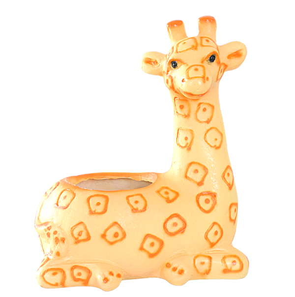 Sitting Giraffe Resin Succulent Pot  for Garden,Decor, Kids Room,Gift - Deczo