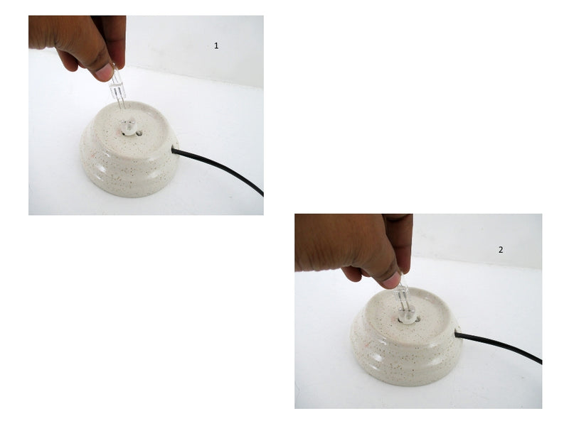 Ceramic DF2 Electrical Night Lamp With Aroma Wax/ Oil Burner - Deczo